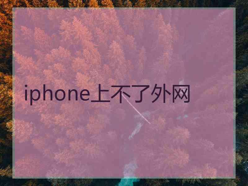 iphone上不了外网 iphone上不了外网