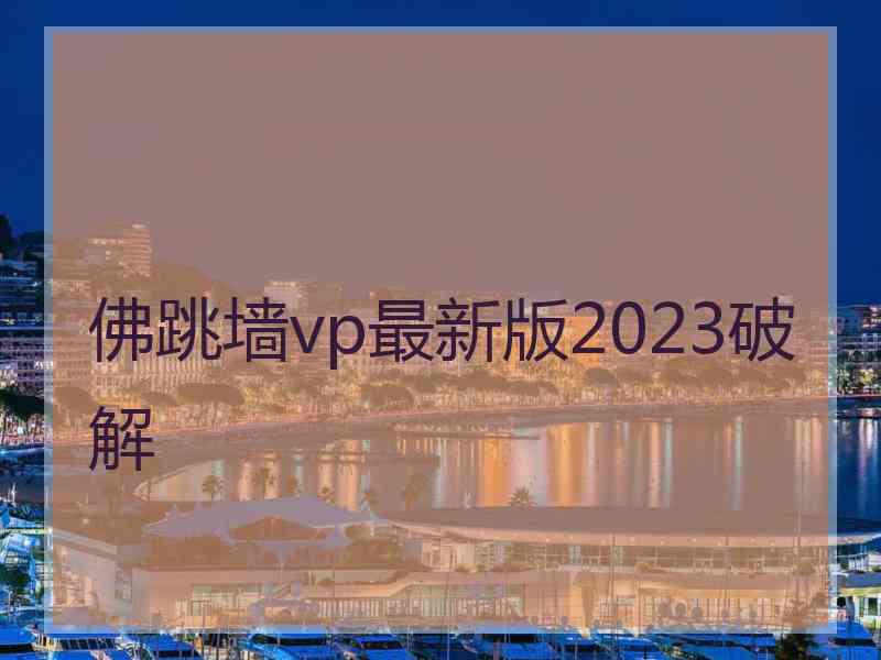 佛跳墙vp最新版2023破解 佛跳墙vp最新版2023破解