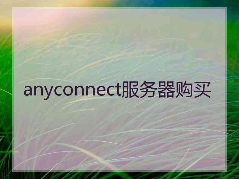 anyconnect服务器购买 anyconnect服务器购买
