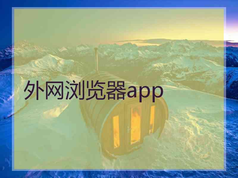 外网浏览器app 外网浏览器app