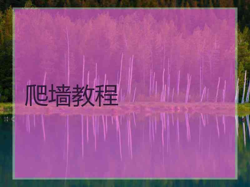 爬墙教程