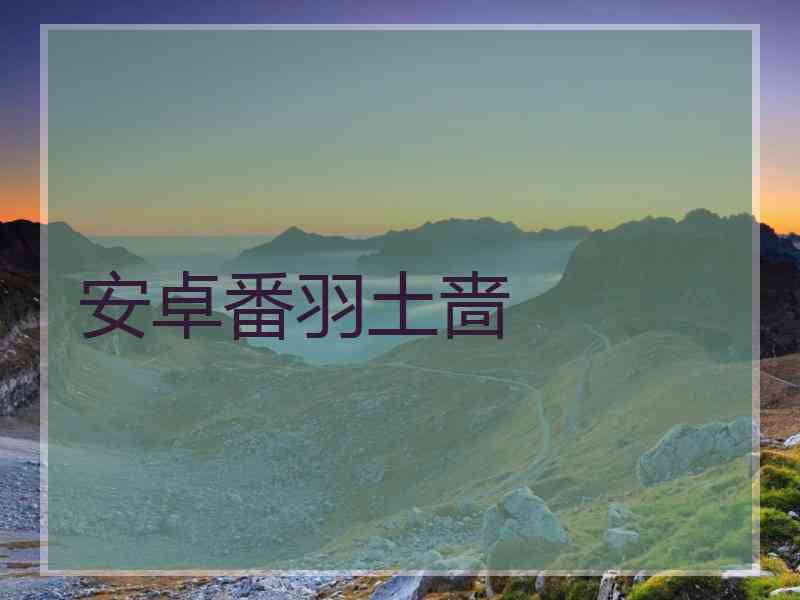 安卓番羽土啬