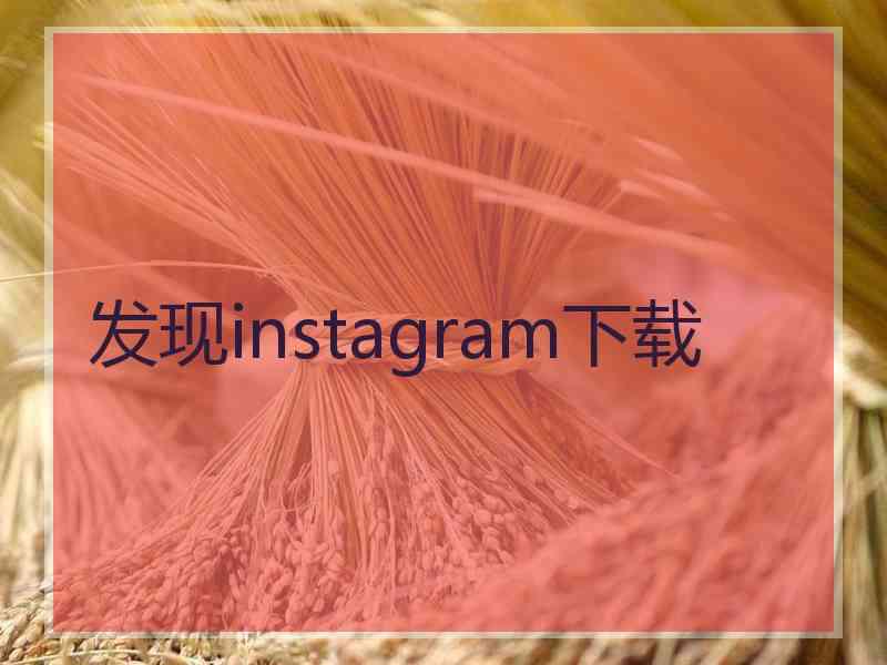 发现instagram下载