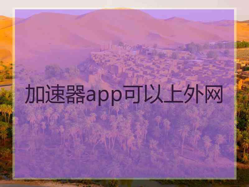加速器app可以上外网
