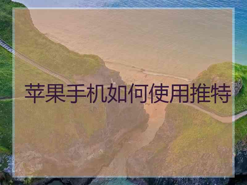苹果手机如何使用推特