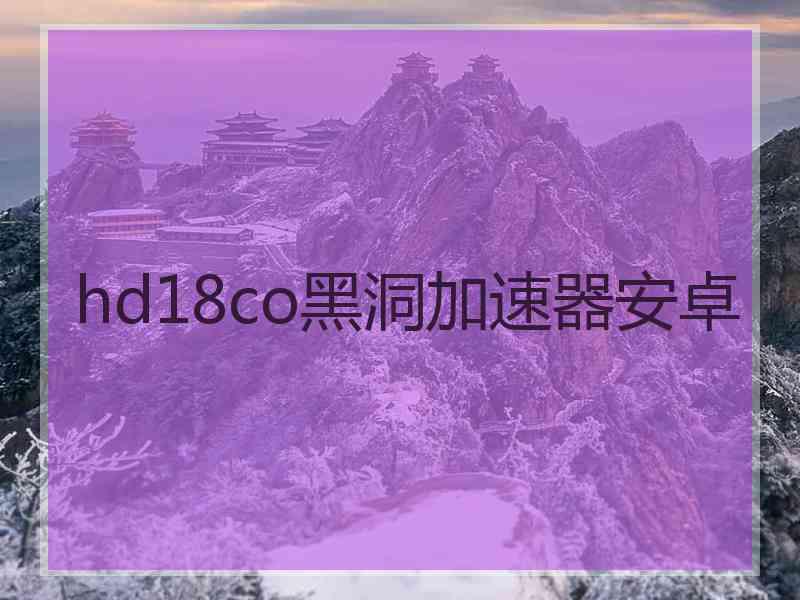 hd18co黑洞加速器安卓
