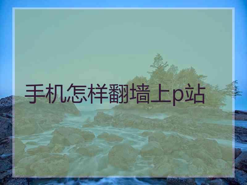 手机怎样翻墙上p站