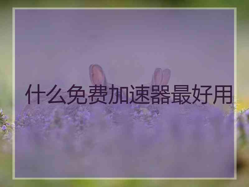 什么免费加速器最好用