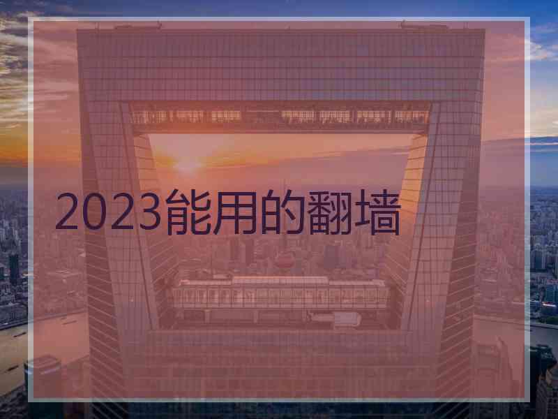 2023能用的翻墙