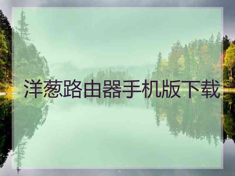洋葱路由器手机版下载
