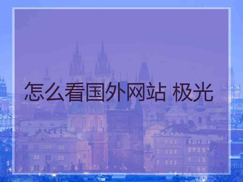 怎么看国外网站 极光