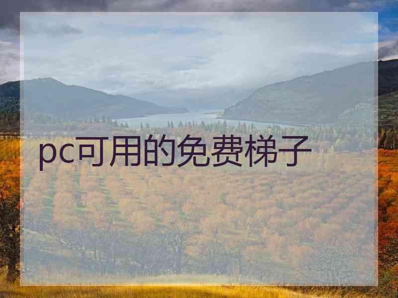 pc可用的免费梯子