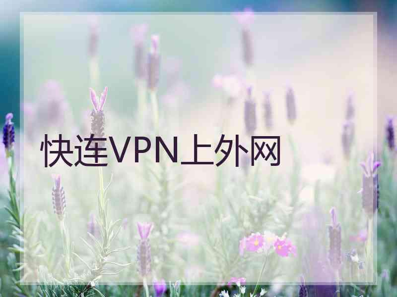 快连VPN上外网