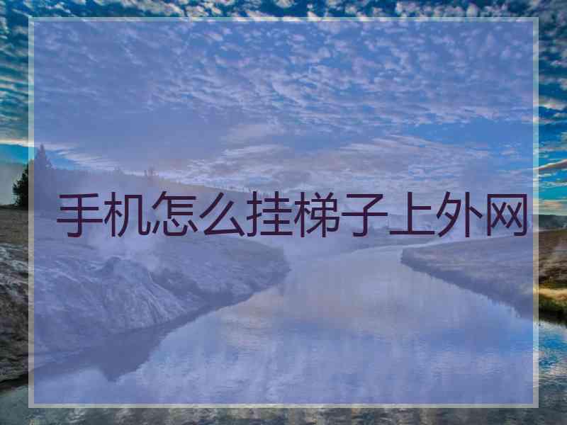 手机怎么挂梯子上外网