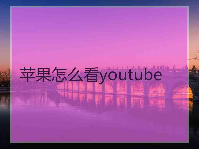 苹果怎么看youtube