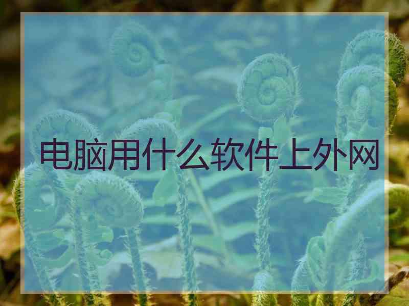 电脑用什么软件上外网
