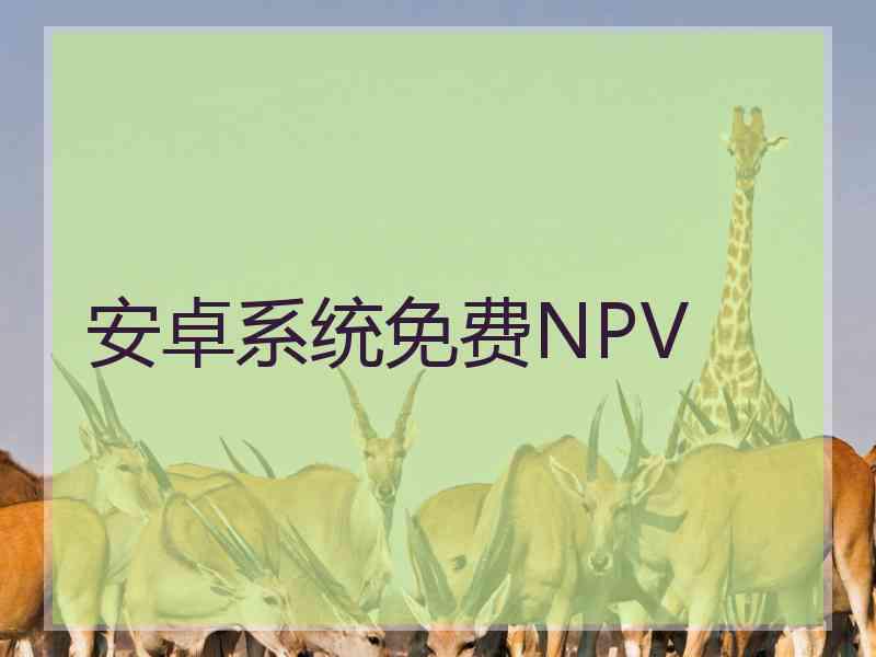 安卓系统免费NPV