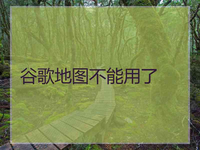 谷歌地图不能用了