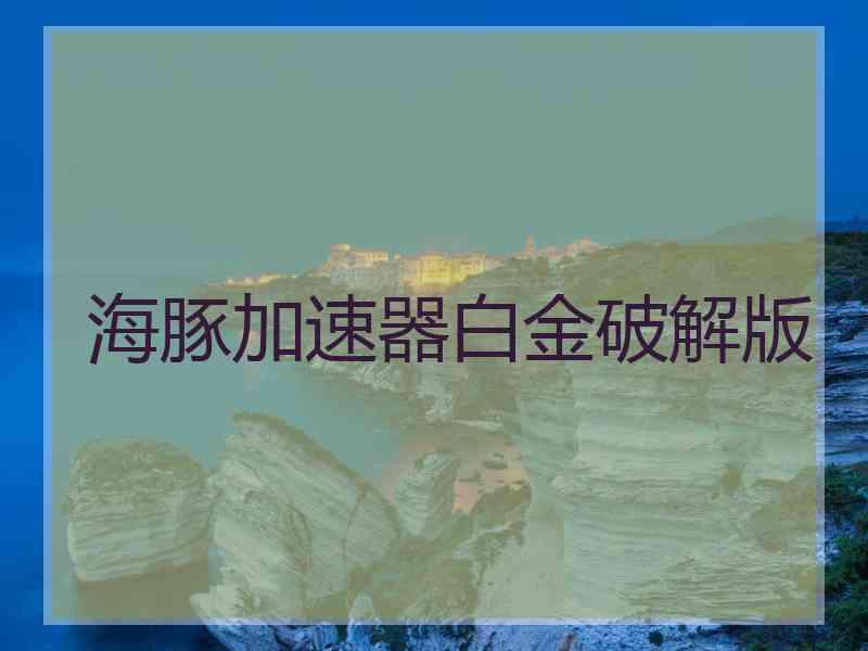 海豚加速器白金破解版