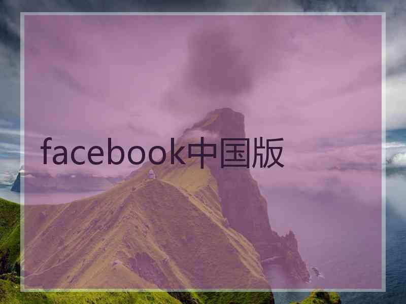 facebook中国版
