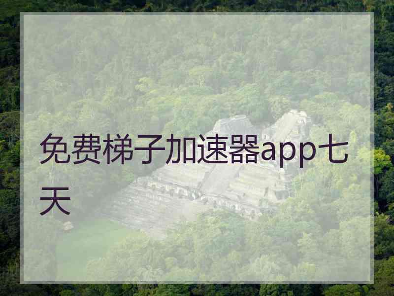 免费梯子加速器app七天