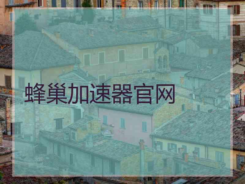 蜂巢加速器官网