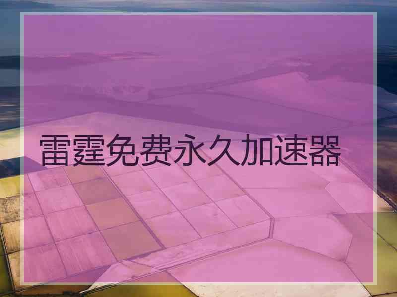 雷霆免费永久加速器