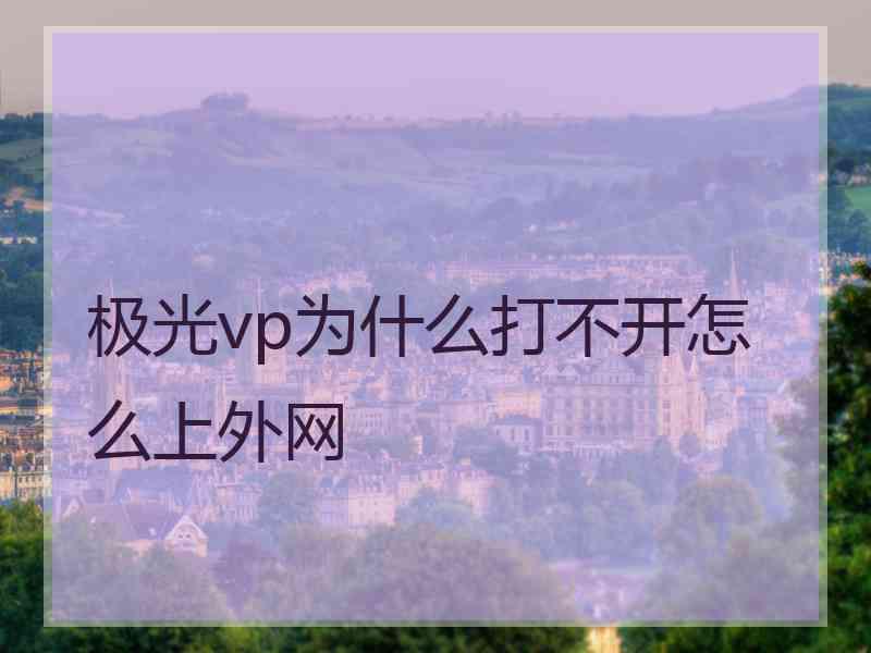 极光vp为什么打不开怎么上外网