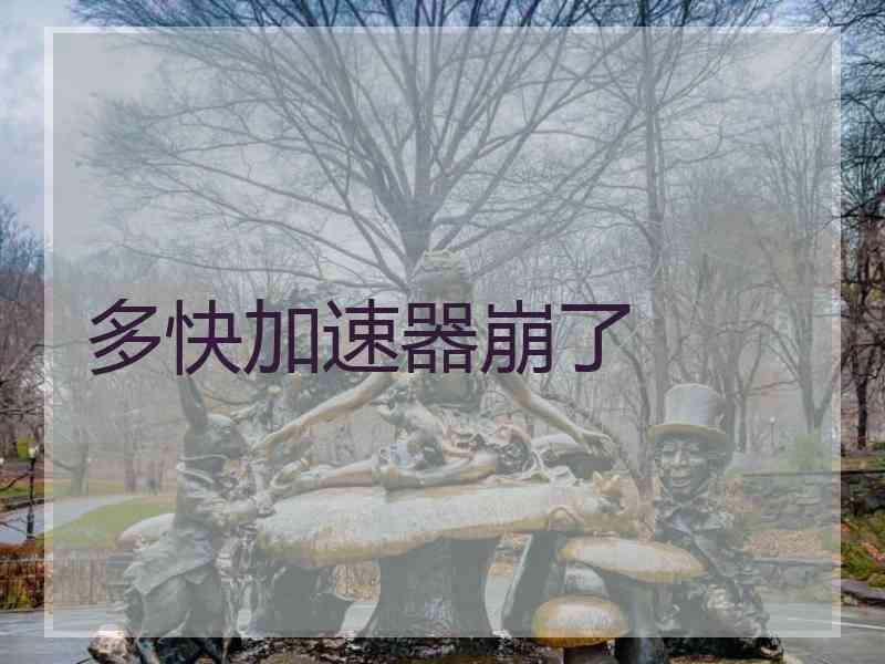 多快加速器崩了