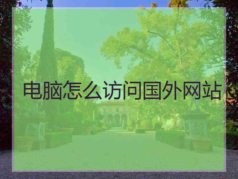 电脑怎么访问国外网站