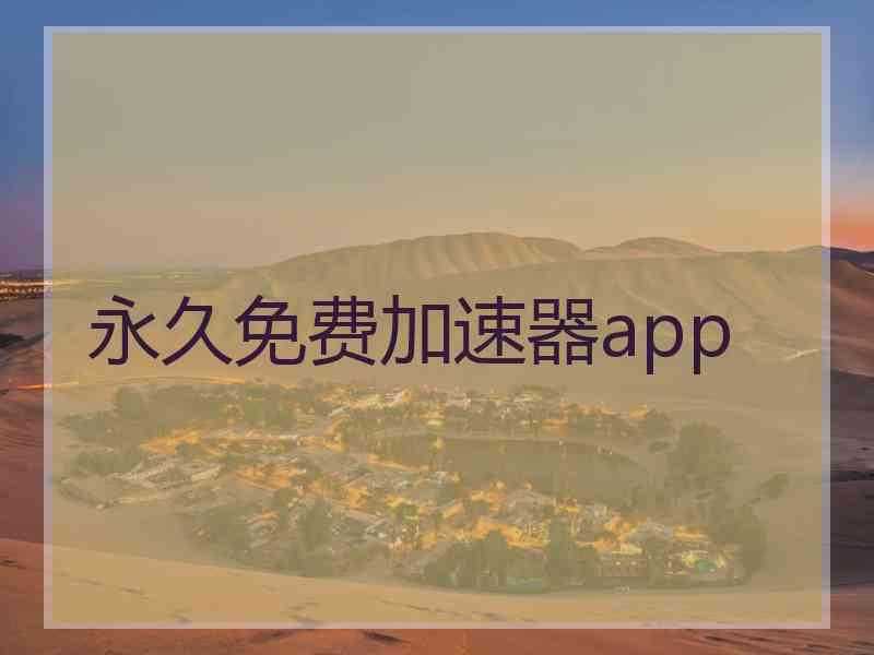 永久免费加速器app