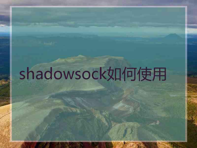 shadowsock如何使用