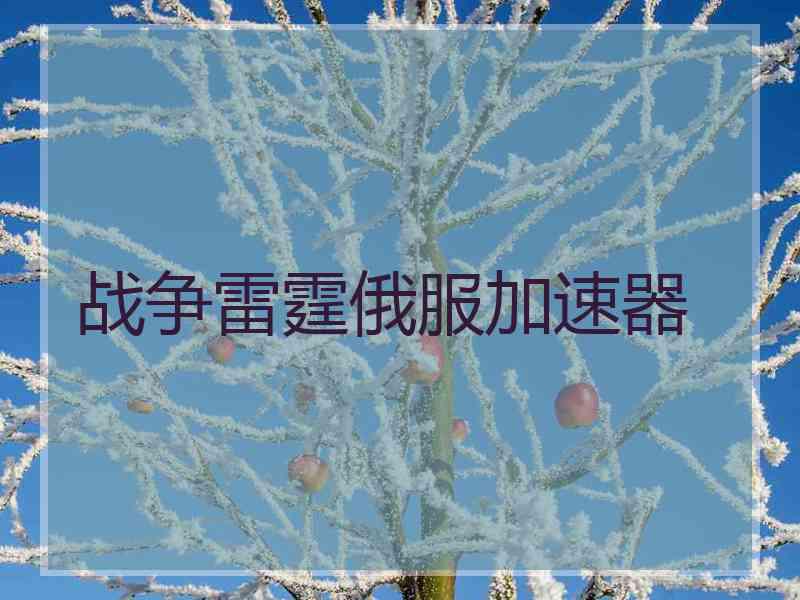 战争雷霆俄服加速器