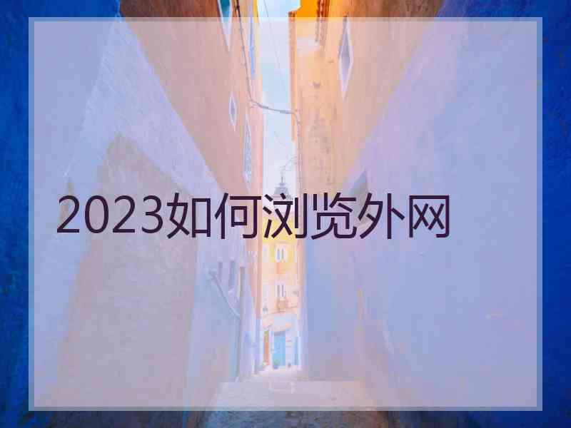 2023如何浏览外网