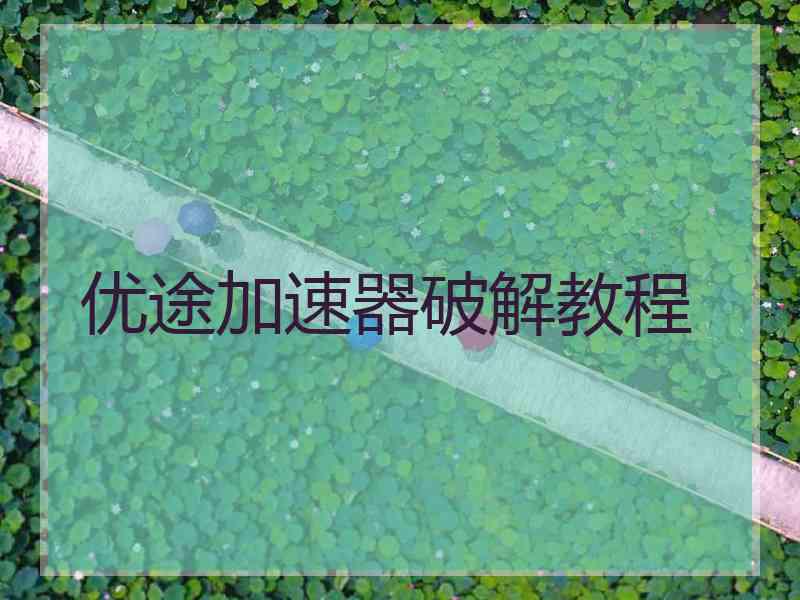 优途加速器破解教程