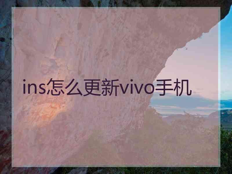 ins怎么更新vivo手机
