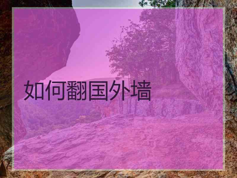 如何翻国外墙