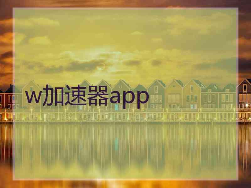 w加速器app