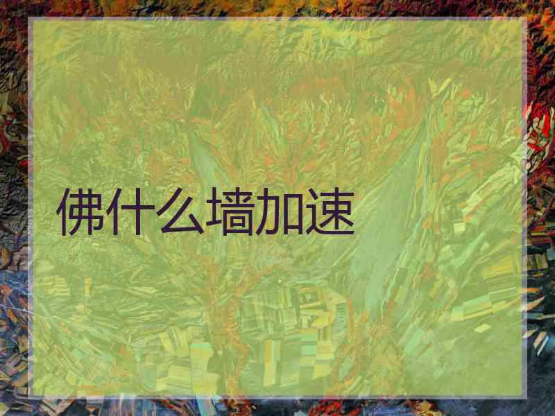 佛什么墙加速