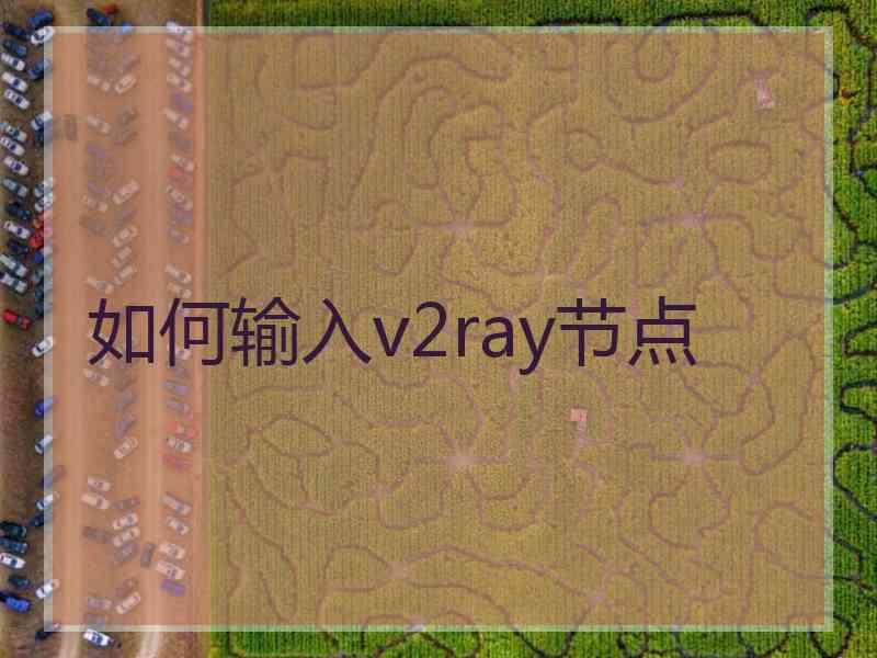 如何输入v2ray节点
