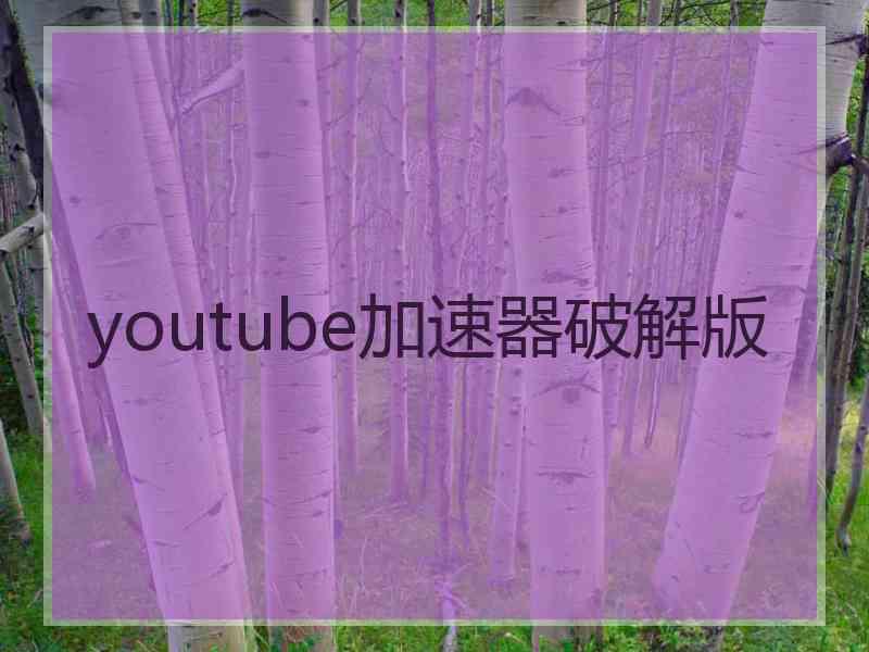 youtube加速器破解版