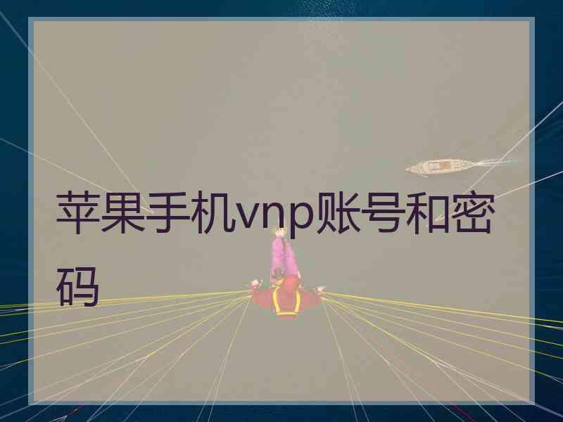 苹果手机vnp账号和密码