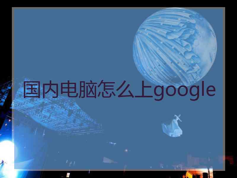 国内电脑怎么上google