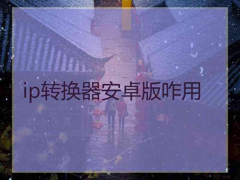 ip转换器安卓版咋用