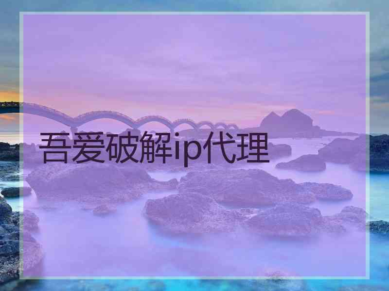 吾爱破解ip代理
