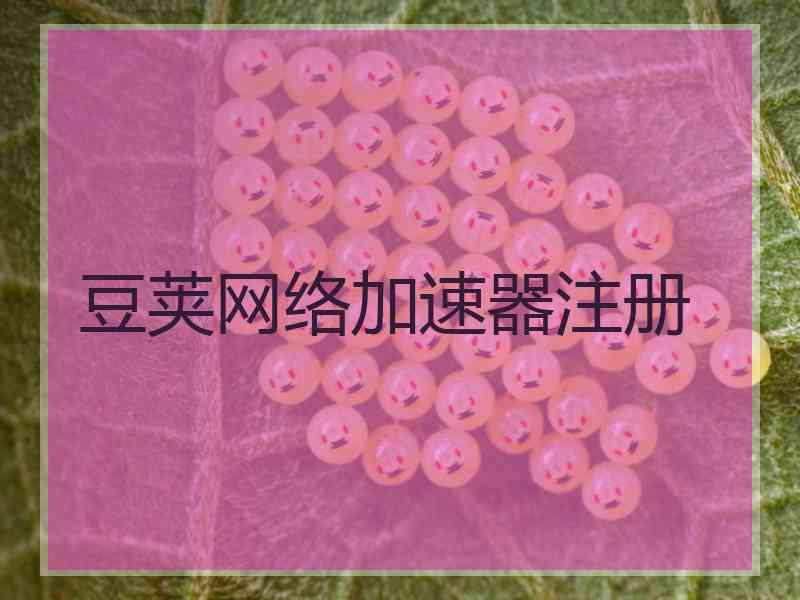 豆荚网络加速器注册