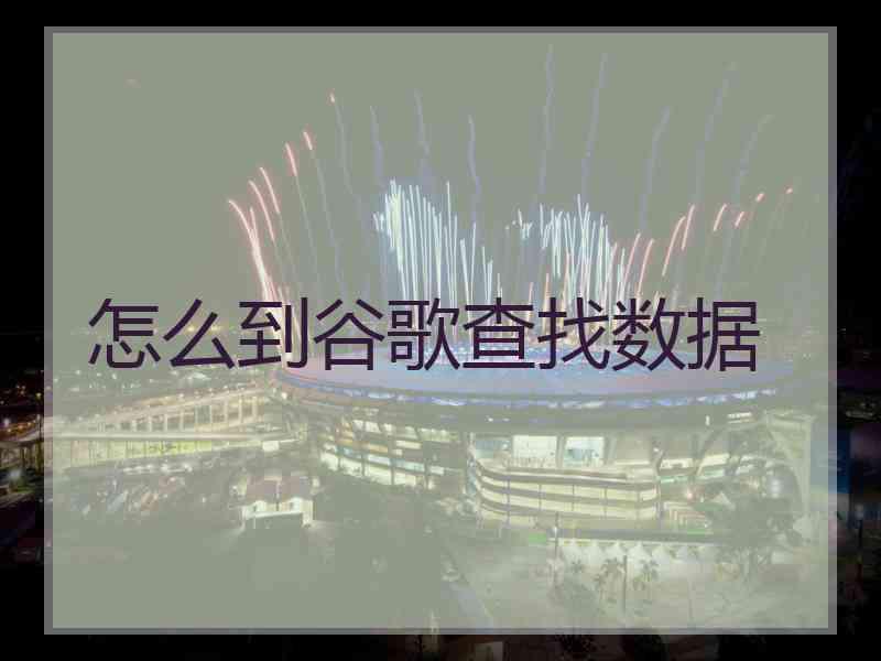 怎么到谷歌查找数据