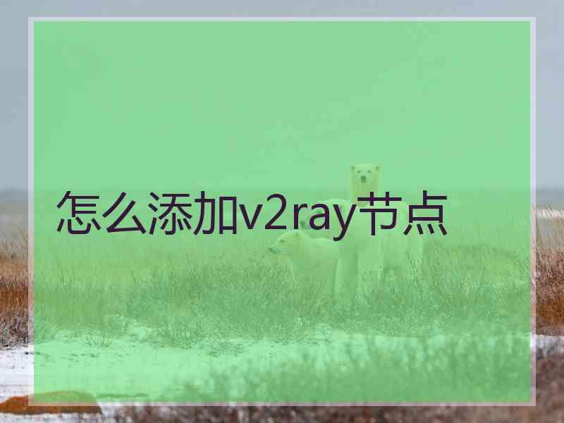 怎么添加v2ray节点