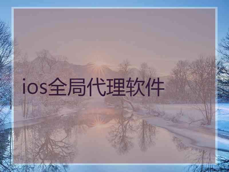 ios全局代理软件