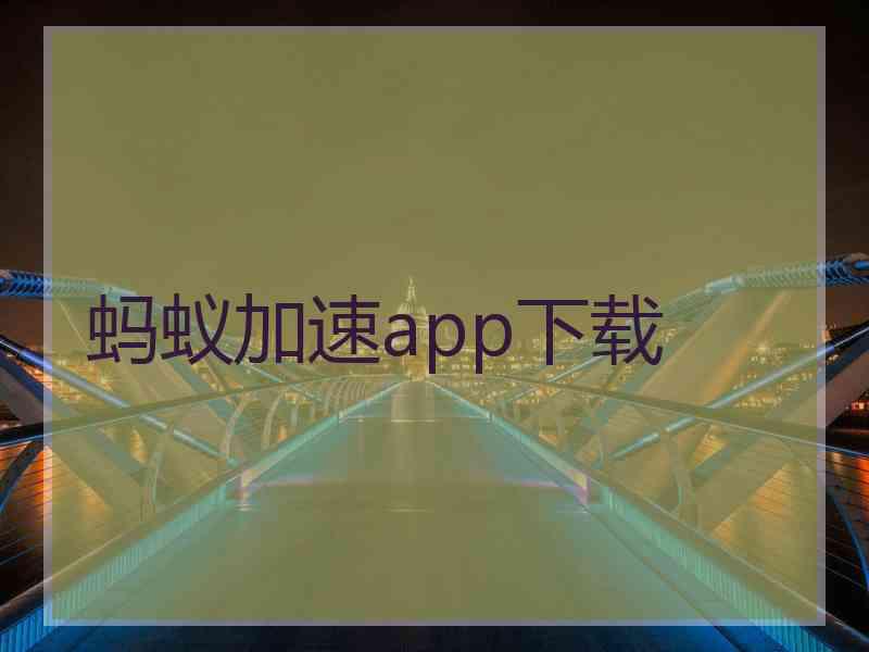 蚂蚁加速app下载
